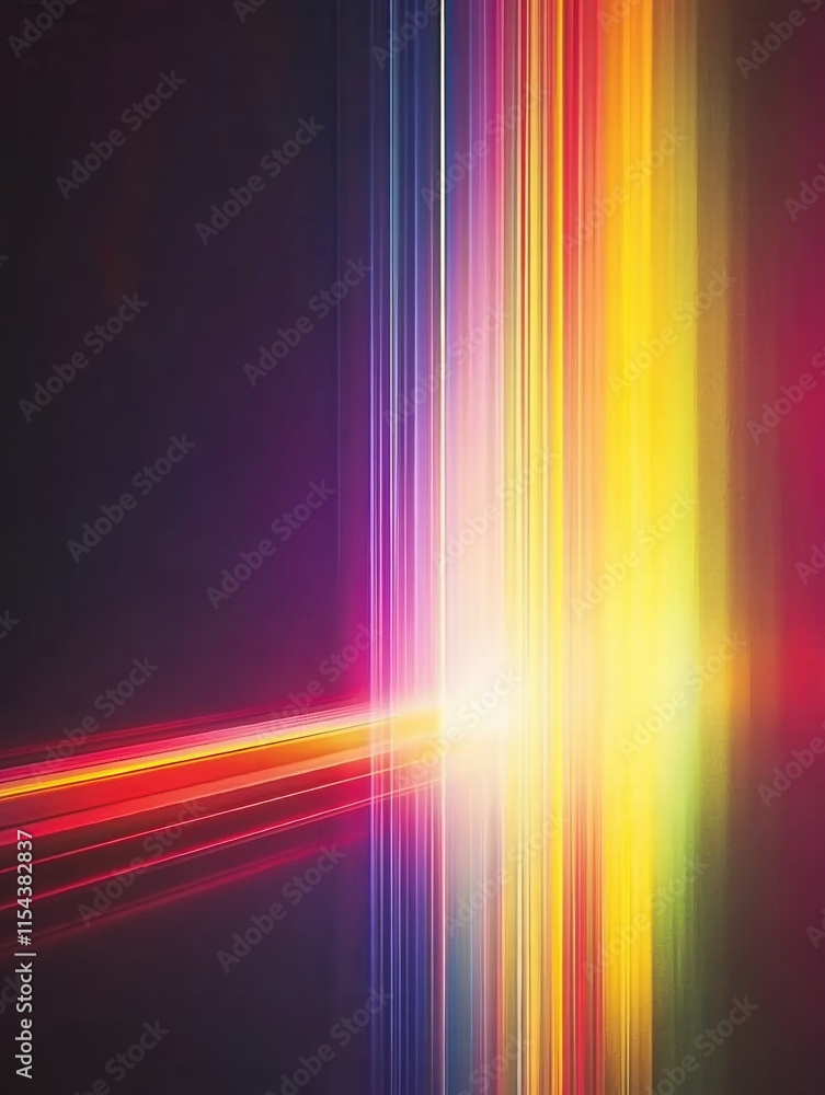Fototapete colorful light streaks create an abstract display of vibrant energy and movement in a dark backgroun