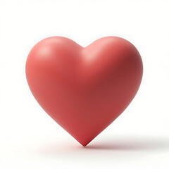 red heart isolated on white