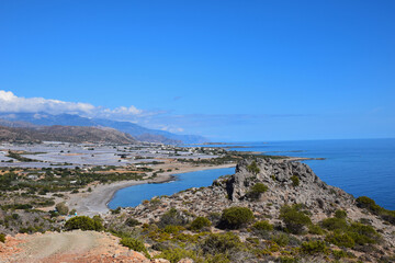 Krios Beach is located on the island of Crete,  10 km  west of Paleochora, 90 km  south of Chania