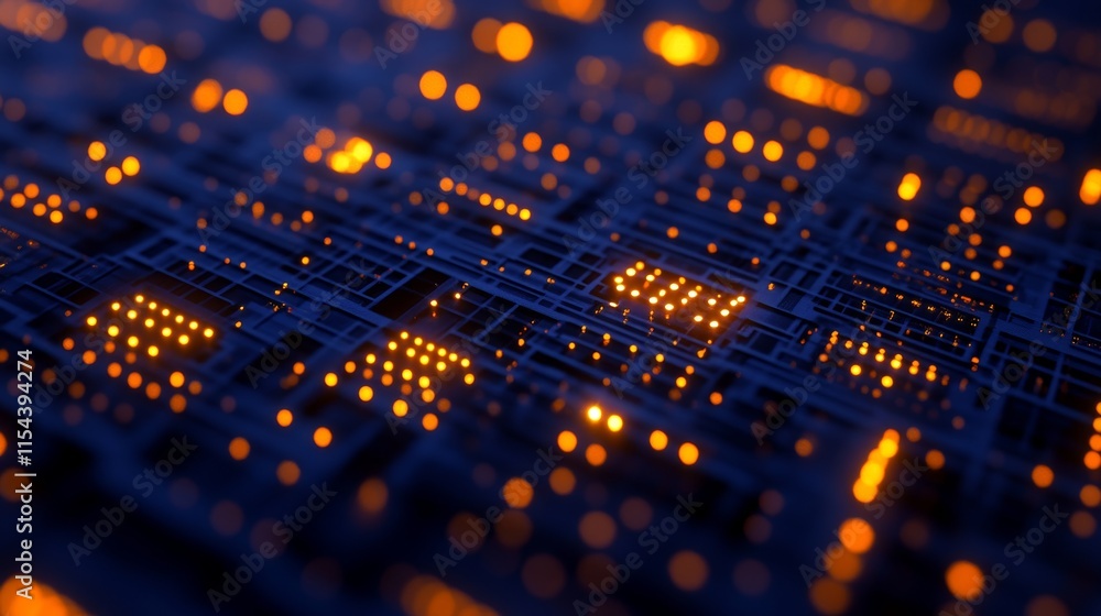 Aufkleber stylish binary code matrix on dark blue canvas a cybersecurity and cryptocurrency wallpaper