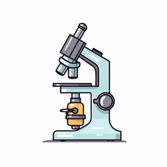 Fototapeta premium Microscope Laboratory Tool Isolated Icon - Explore Scientific Instruments for Research in Vector Format