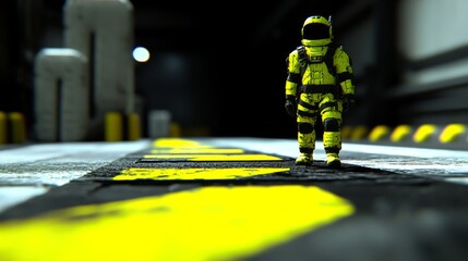 Urban Construction Worker in Safety Gear