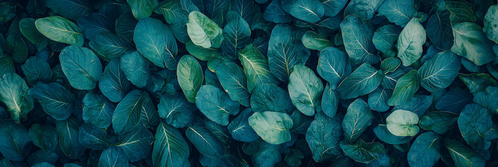 Lush Green Leaf Pattern Background 