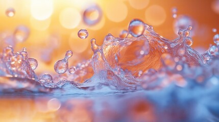 Abstract Bright Colored Liquid Background. 3D