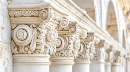 Obraz premium Intricate Carvings in Stone Architecture