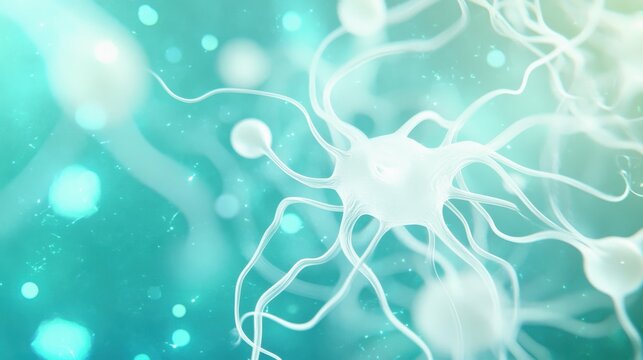 C&eacute;lulas nerviosas y fondo abstracto