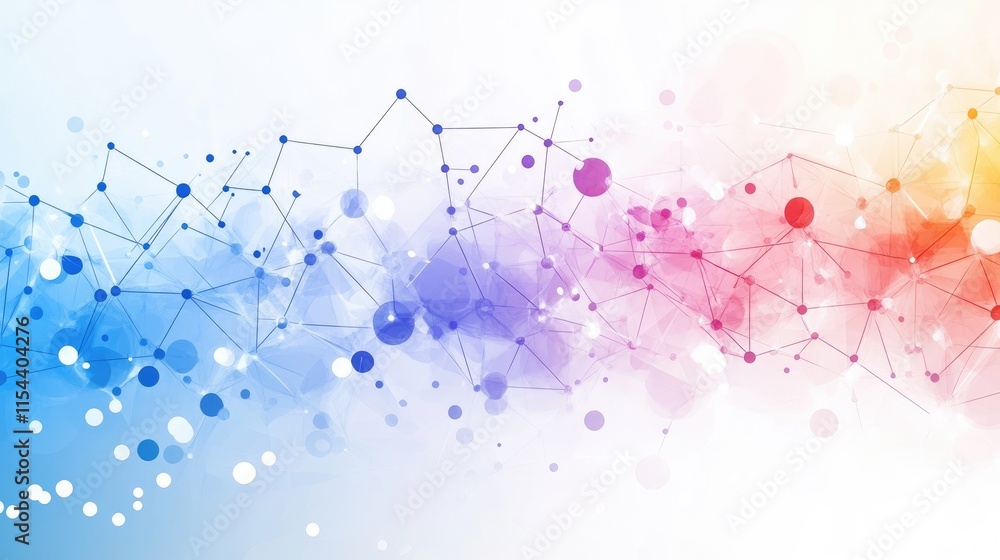 Poster abstract geometric background with colorful dots and lines patterns