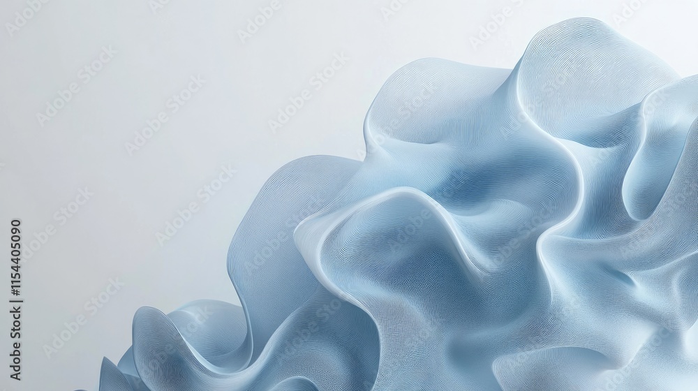 Aufkleber abstract blue wave pattern with soft gradients and textures
