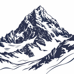 mountain peak with snow caps