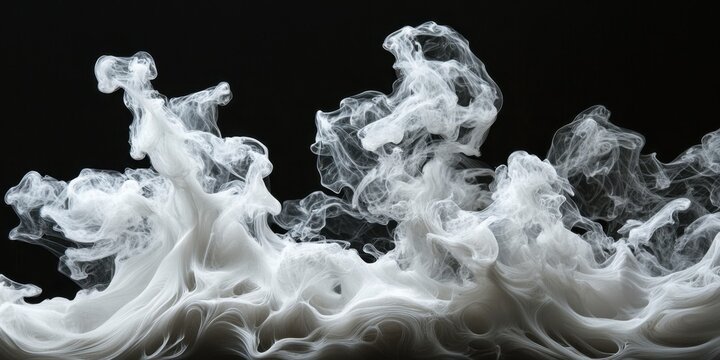 Humo abstracto en fondo negro