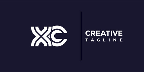 X and C logo design. XC abstract Letters Logo Monogram. This logo design is the process of creating a visual symbol that represents a brand, company, or individual.
