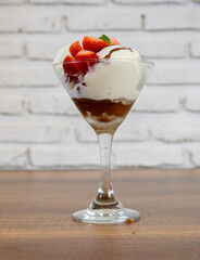 Variety of ice cream cups