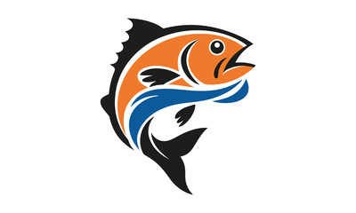 Cute Fish Illustration. Set of fish vector illustration for fishing logo. Cartoon, Clipart, and Line Art Design Adorable fish illustration, ideal for cartoons, and creative design projects.