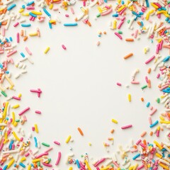 party streamers on white