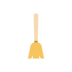 Broom flat icon vector design illustration, isolated on white background. 