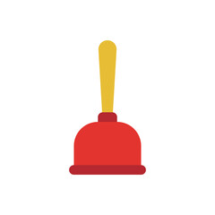 Drain buster flat icon, cleaning toilets tool equipment vector design illustration. 