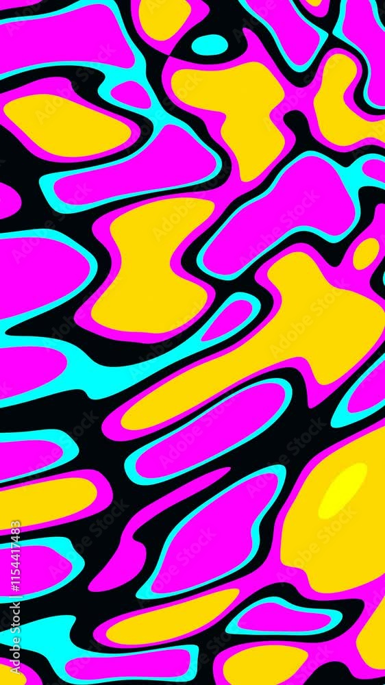 Poster Animation Of Colorful Pattern Of Round Shapes 
