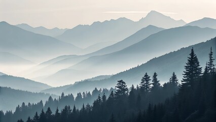 Obraz premium mountains in the morning