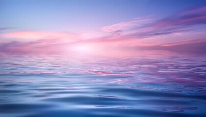 Obraz premium Water ripples sufrace, soft gradient pink and blue shades with a serene background. Waterdrop soft-colored wallpaper