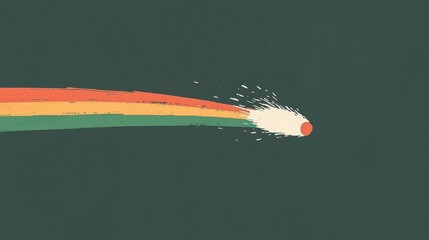 Vibrant Rainbow Splash on Dark Background with Dynamic Movement Effect