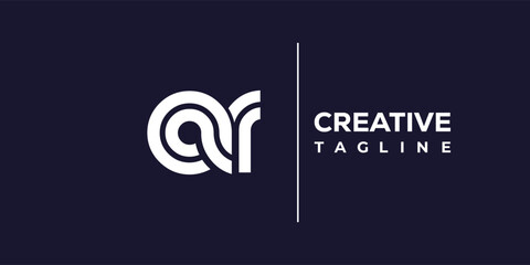 Fototapeta premium A and R logo design. AR abstract Letters Logo Monogram. This logo design is the process of creating a visual symbol that represents a brand, company, or individual.