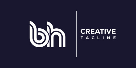B and H logo design. BH abstract Letters Logo Monogram. This logo design is the process of creating a visual symbol that represents a brand, company, or individual.