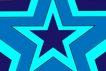 Obraz premium Colorful Star Shape Animation, Star Shape Transition