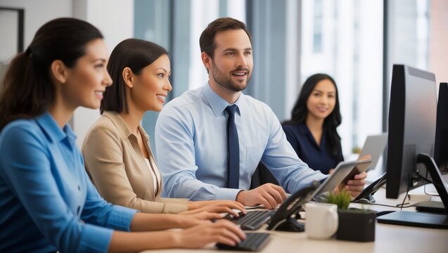 Help Desk Supervisor Overseeing Live Chat Sessions and Guiding Agents - Powered by Adobe