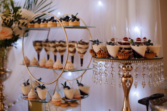 Elegant Dessert Display at a Glamorous Event
