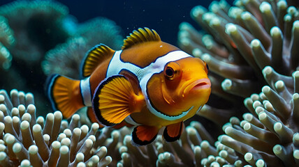 Clown fish closeup photo