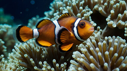 Clown fish closeup photo
