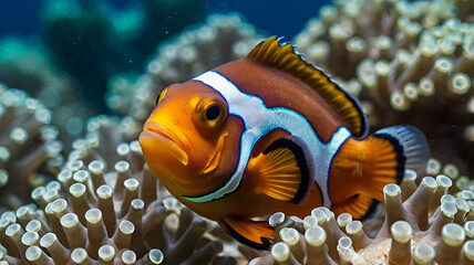 Clown fish closeup photo