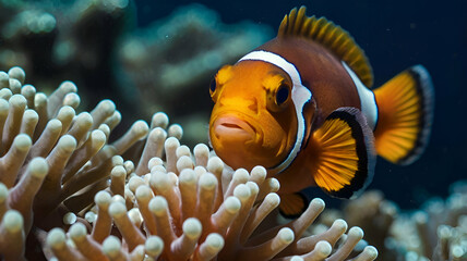 Clown fish closeup photo