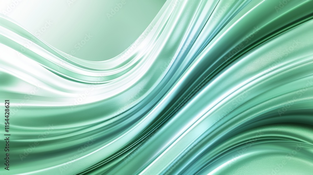 Poster elegant abstract background in light teal and turquoise with satin fabric and shimmering texture