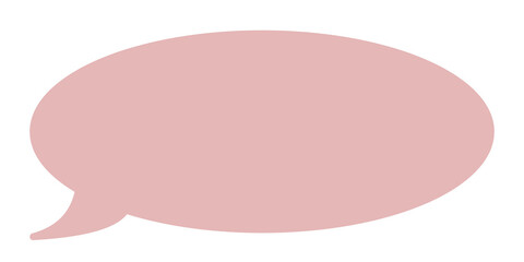 シンプルな楕円の吹き出し1（赤・線画なし）