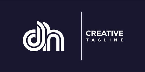 D and H logo design. DH abstract Letters Logo Monogram. This logo design is the process of creating a visual symbol that represents a brand, company, or individual.