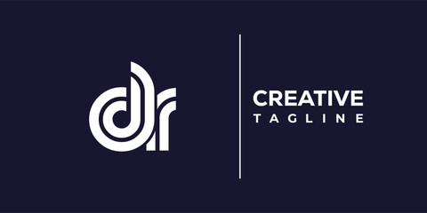 D and R logo design. DR abstract Letters Logo Monogram. This logo design is the process of creating a visual symbol that represents a brand, company, or individual.