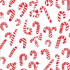 Red and white diagonal stripes in a seamless design