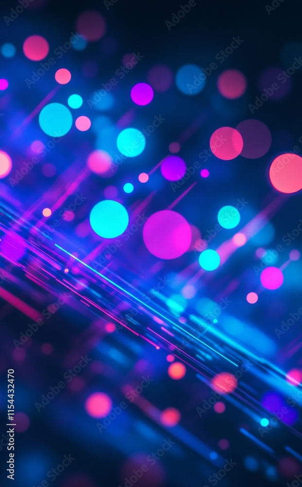 Poster abstract background with bokeh