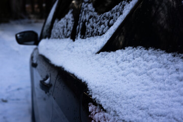 Car Buried Under Snowfall