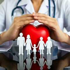 doctor, heart, medicine, health, hand, care, medical, hospital, stethoscope, healthcare, woman, nurse, red, people, holding, cardiology, love, cardiologist, clinic, concept, person, surgeon