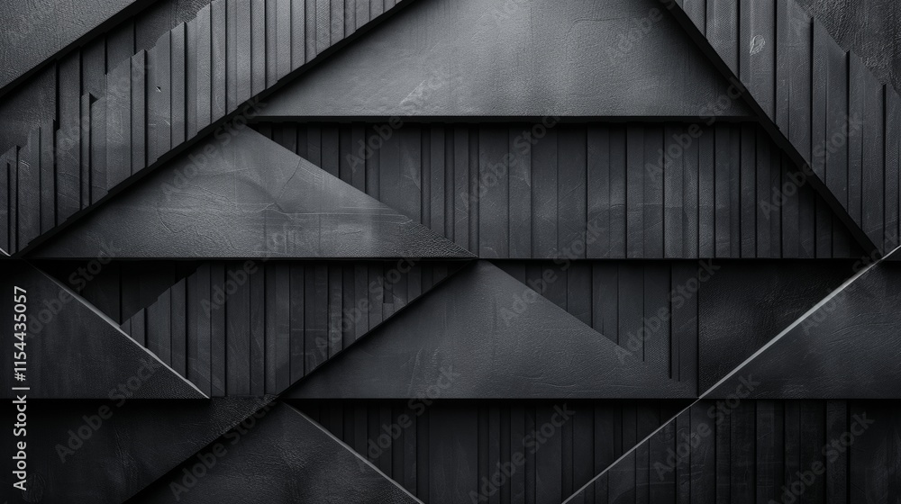 Aufkleber modern black and blue abstract background with geometric shapes and 3d diagonal lines for design