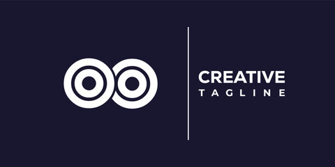 Fototapeta premium O and O logo design. OO abstract Letters Logo Monogram. This logo design is the process of creating a visual symbol that represents a brand, company, or individual.