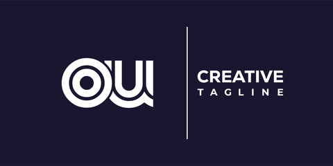 O and U logo design. OU abstract Letters Logo Monogram. This logo design is the process of creating a visual symbol that represents a brand, company, or individual.