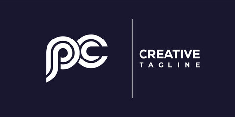 P and C logo design. PC abstract Letters Logo Monogram. This logo design is the process of creating a visual symbol that represents a brand, company, or individual.