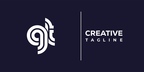 Q and T logo design. QT abstract Letters Logo Monogram. This logo design is the process of creating a visual symbol that represents a brand, company, or individual.