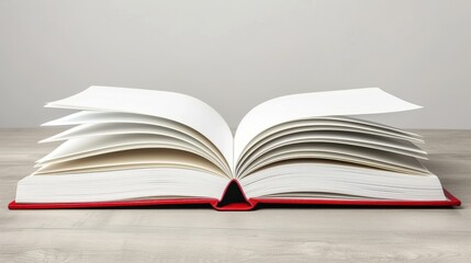 A sleek, thick closed book on a light backdrop, perfect for showcasing branding or design portfolios in a mockup format.