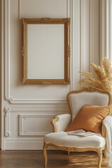 an empty frame for advertising in the room. for advertising purposes. for business.