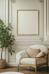 an empty frame for advertising in the room. for advertising purposes. for business.