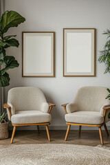 an empty frame for advertising in the room. for advertising purposes. for business.